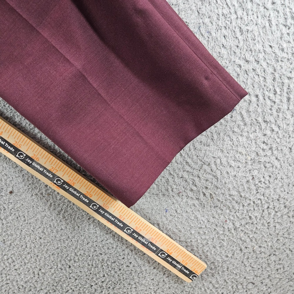 Next Tailoring Mens Burgundy Wool Rich Blend Dress Pants 34x31 - Picture 9 of 11